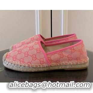 Cheapest Gucci GG Canvas Espadrilles Dark Pink 070402