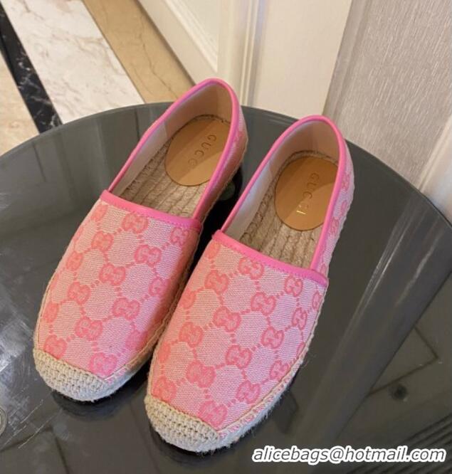 Cheapest Gucci GG Canvas Espadrilles Dark Pink 070402