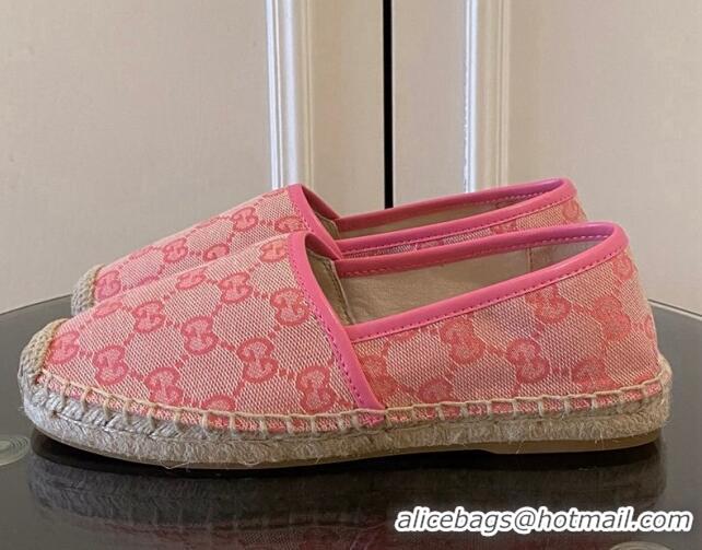 Cheapest Gucci GG Canvas Espadrilles Dark Pink 070402