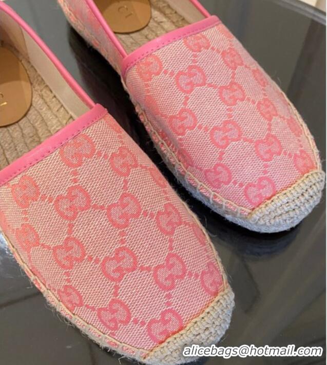 Cheapest Gucci GG Canvas Espadrilles Dark Pink 070402