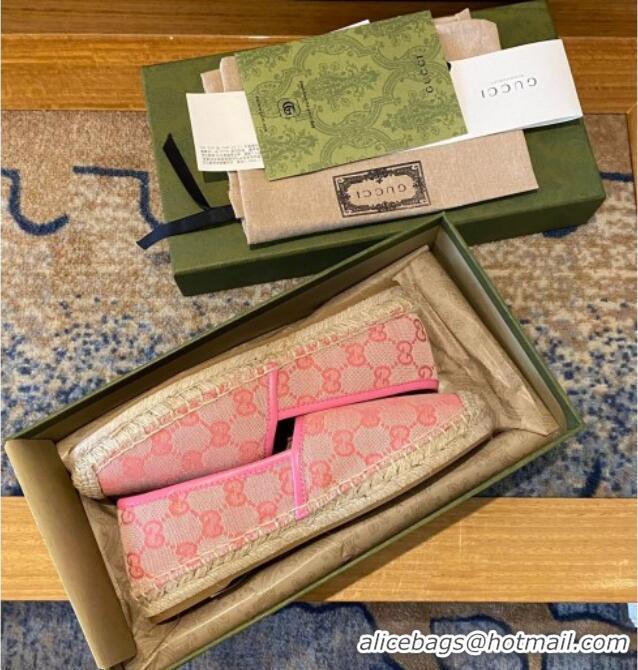 Cheapest Gucci GG Canvas Espadrilles Dark Pink 070402