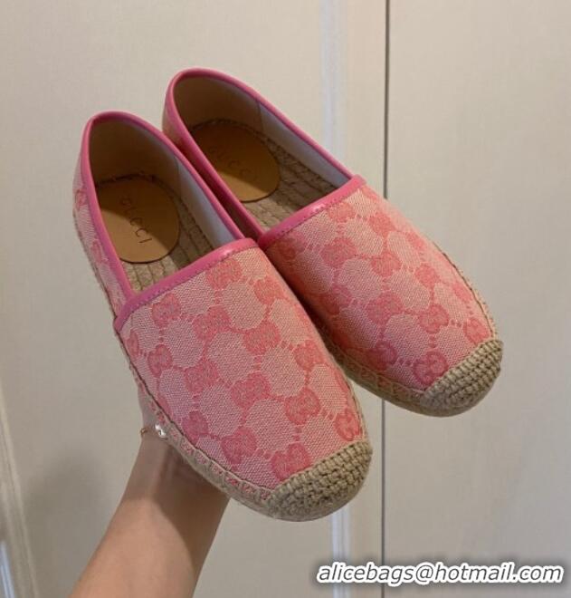 Cheapest Gucci GG Canvas Espadrilles Dark Pink 070402