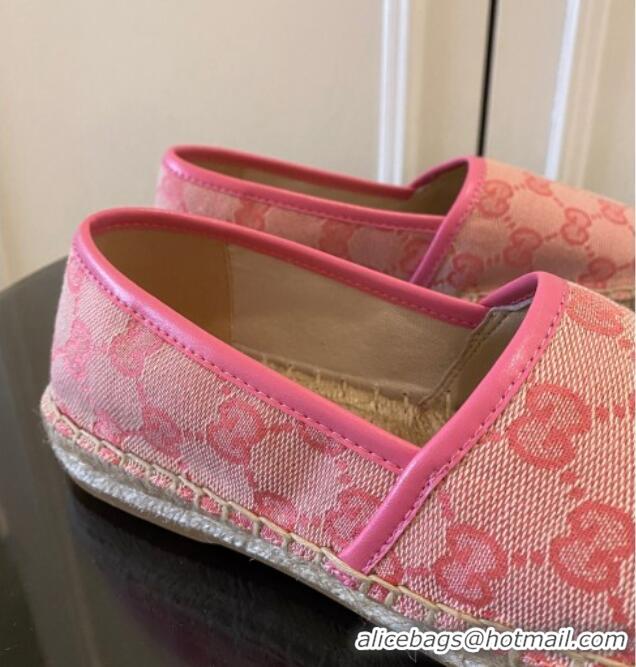 Cheapest Gucci GG Canvas Espadrilles Dark Pink 070402