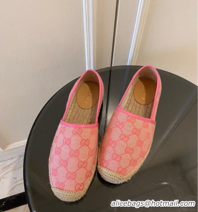 Cheapest Gucci GG Canvas Espadrilles Dark Pink 070402