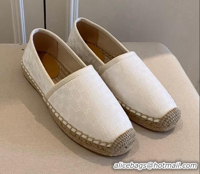 Stylish Gucci GG Canvas Espadrilles White 070404