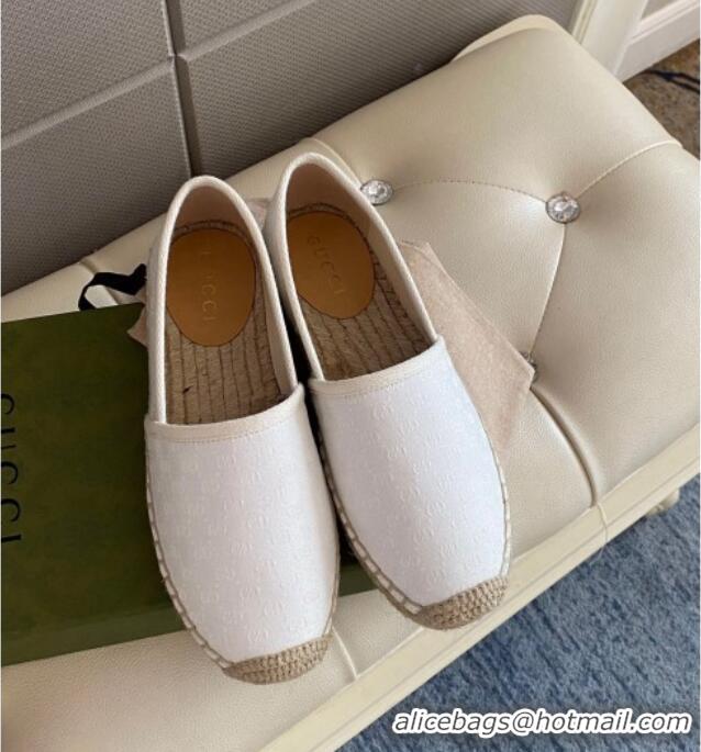 Stylish Gucci GG Canvas Espadrilles White 070404