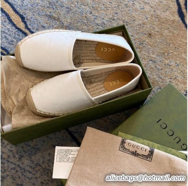 Stylish Gucci GG Canvas Espadrilles White 070404