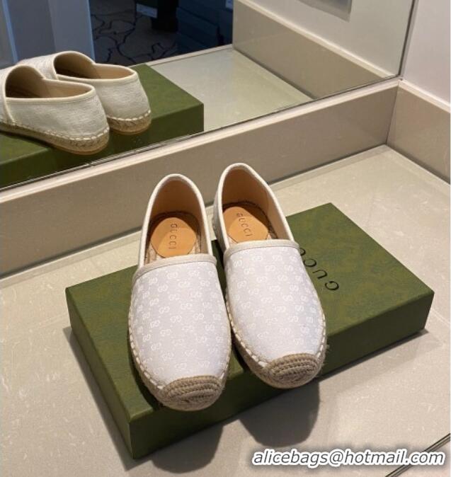 Stylish Gucci GG Canvas Espadrilles White 070404