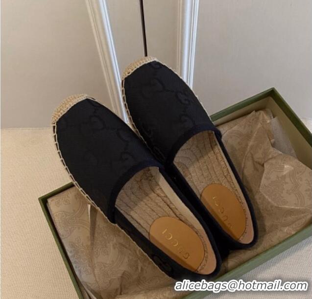 Luxury Gucci Maxi-GG Canvas Espadrilles Black 070405