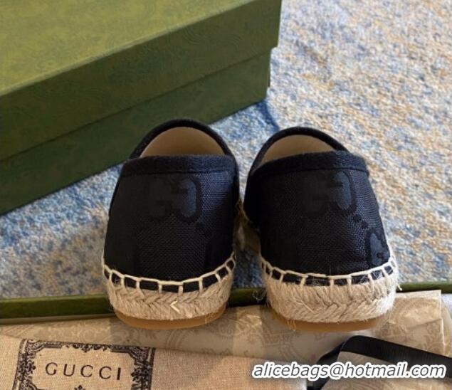 Luxury Gucci Maxi-GG Canvas Espadrilles Black 070405