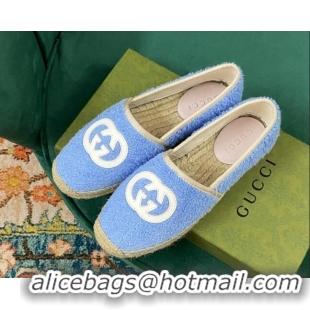 Cheap Price Gucci Towel Espadrilles Blue 071896