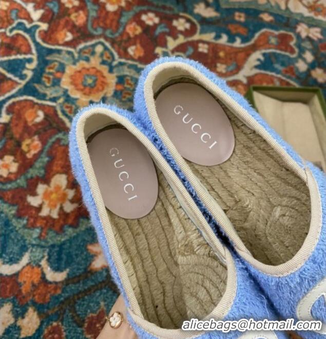 Cheap Price Gucci Towel Espadrilles Blue 071896