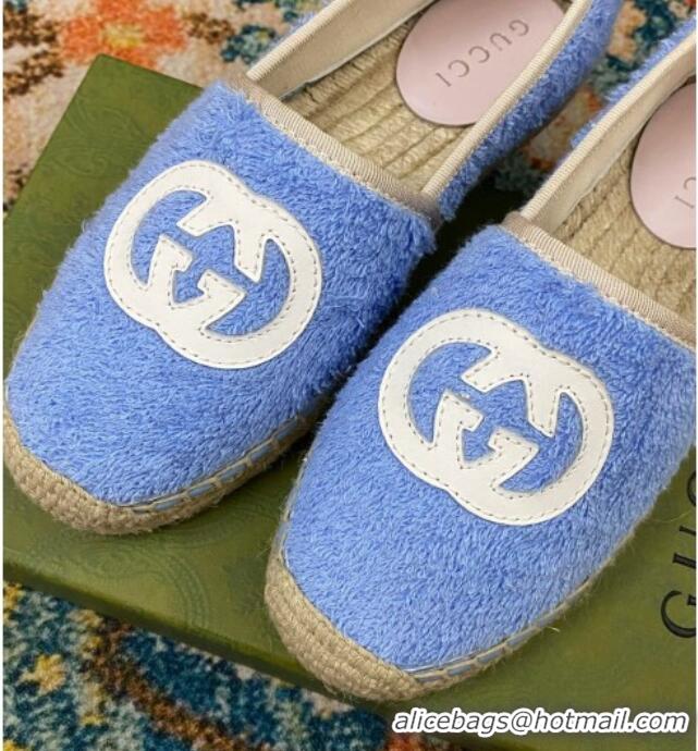 Cheap Price Gucci Towel Espadrilles Blue 071896