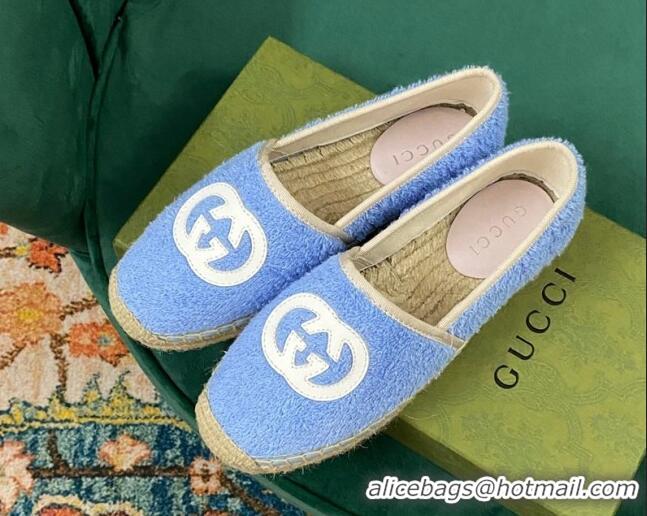 Cheap Price Gucci Towel Espadrilles Blue 071896