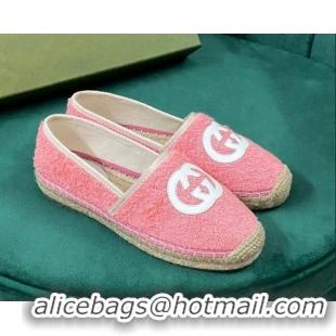 Original Cheap Gucci Towel Espadrilles Pink 071898