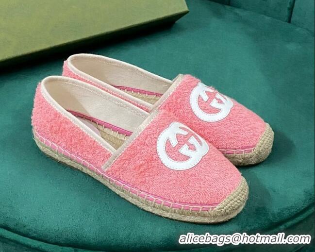 Original Cheap Gucci Towel Espadrilles Pink 071898