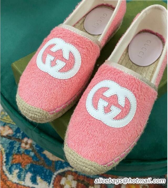 Original Cheap Gucci Towel Espadrilles Pink 071898