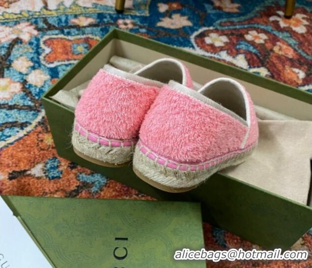 Original Cheap Gucci Towel Espadrilles Pink 071898