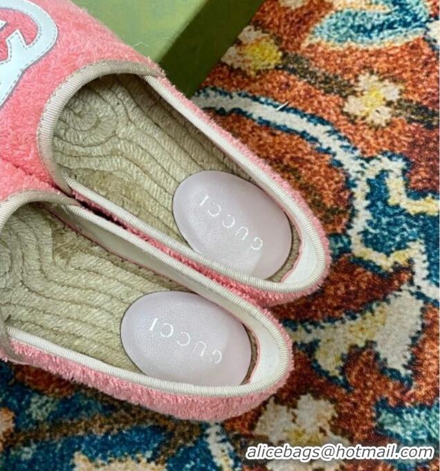 Original Cheap Gucci Towel Espadrilles Pink 071898