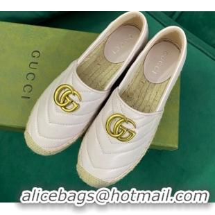 Lower Price Gucci Chevron Leather Espadrilles Pale Pink 718102