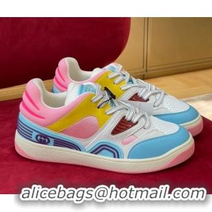 Grade Quality Gucci Basket Low-top Sneakers Light Blue 718108