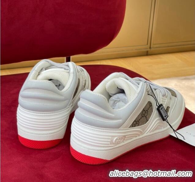 Best Grade Gucci Basket Low-top Sneakers White/Beige 718111