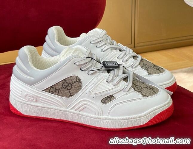 Best Grade Gucci Basket Low-top Sneakers White/Beige 718111