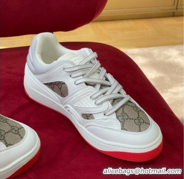 Best Grade Gucci Basket Low-top Sneakers White/Beige 718111