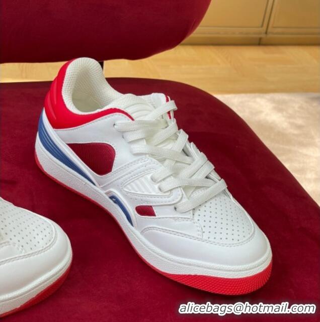 Low Price Gucci Basket Low-top Sneakers White/Red 718112