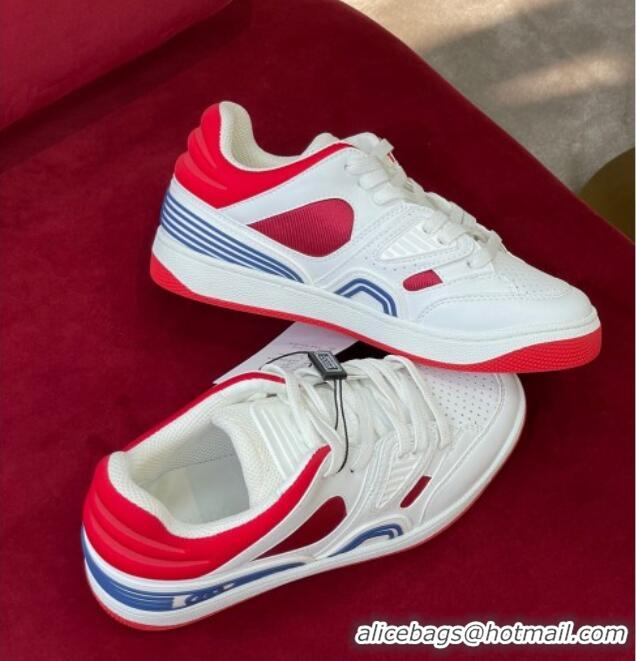 Low Price Gucci Basket Low-top Sneakers White/Red 718112