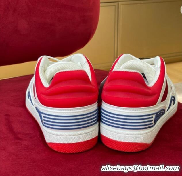 Low Price Gucci Basket Low-top Sneakers White/Red 718112