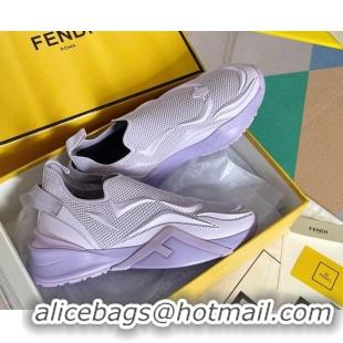 Sophisticated Fendi Flow Mesh Running Sneakers Lilac Purple 520116