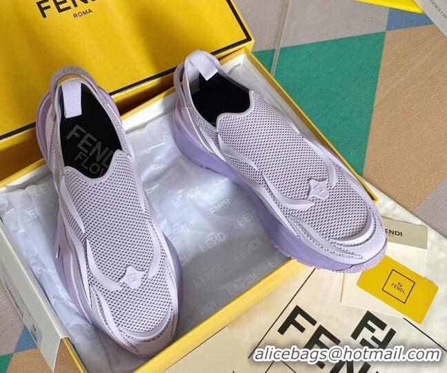 Sophisticated Fendi Flow Mesh Running Sneakers Lilac Purple 520116