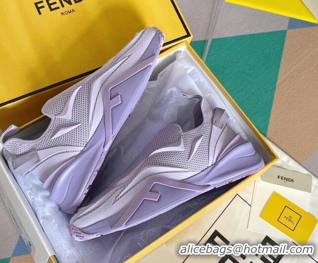 Sophisticated Fendi Flow Mesh Running Sneakers Lilac Purple 520116