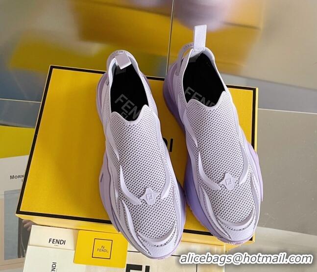 Sophisticated Fendi Flow Mesh Running Sneakers Lilac Purple 520116