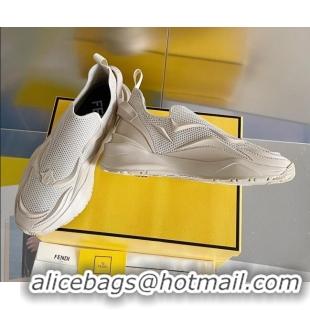 Stylish Fendi Flow Mesh Running Sneakers Beige 520117