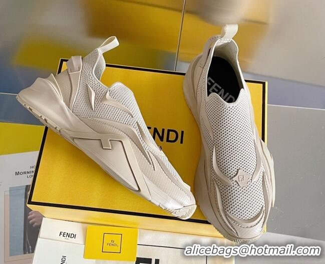 Stylish Fendi Flow Mesh Running Sneakers Beige 520117