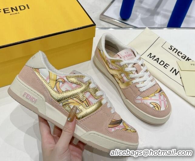 Shop Duplicate Fendi x Versace Match Low-tops Sneakers Pink 052637