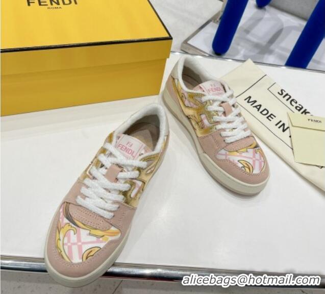 Shop Duplicate Fendi x Versace Match Low-tops Sneakers Pink 052637