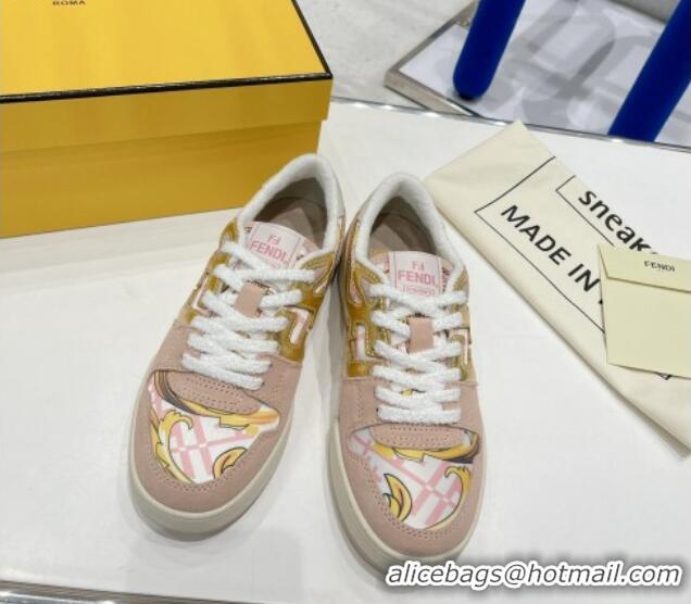 Shop Duplicate Fendi x Versace Match Low-tops Sneakers Pink 052637