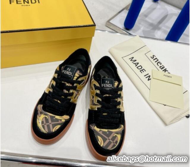 1:1 aaaaa Fendi x Versace Match Low-tops Sneakers Black 2052638