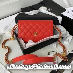 Famous Brand Chanel SMALL FLAP BAG AP2840 Red