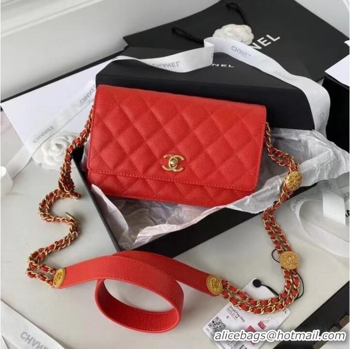 Famous Brand Chanel SMALL FLAP BAG AP2840 Red