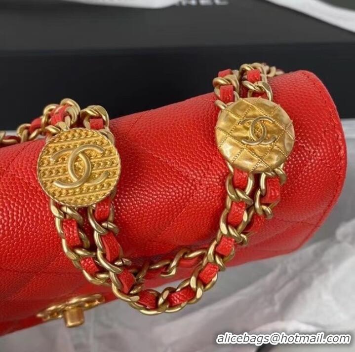 Famous Brand Chanel SMALL FLAP BAG AP2840 Red