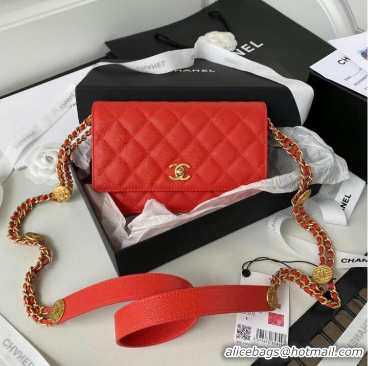 Famous Brand Chanel SMALL FLAP BAG AP2840 Red