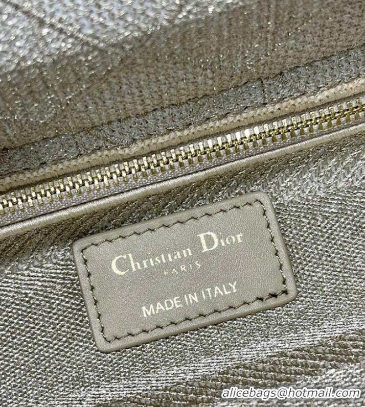 Buy Inexpensive MEDIUM LADY DIOR BAG M0565O light gray