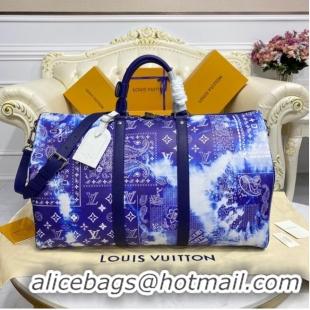 Youthful Louis Vuitton KEEPALL 50B M20558 Blue