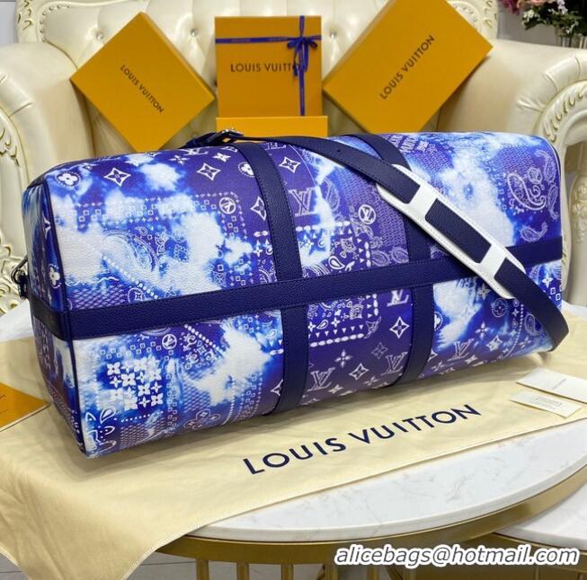 Youthful Louis Vuitton KEEPALL 50B M20558 Blue