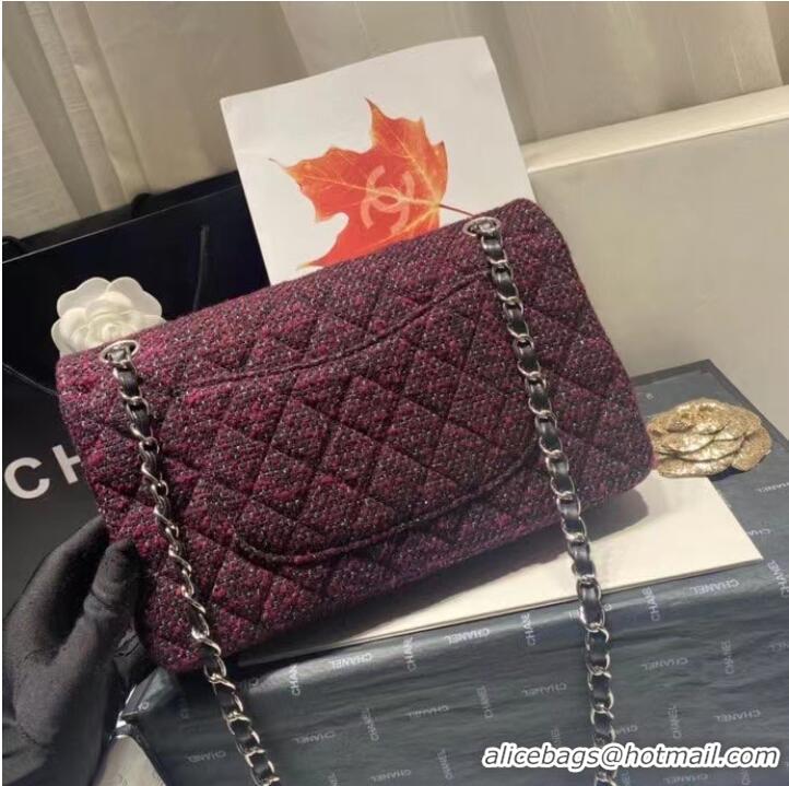 Famous Brand Chanel CLASSIC HANDBAG A01112 Dark Pink