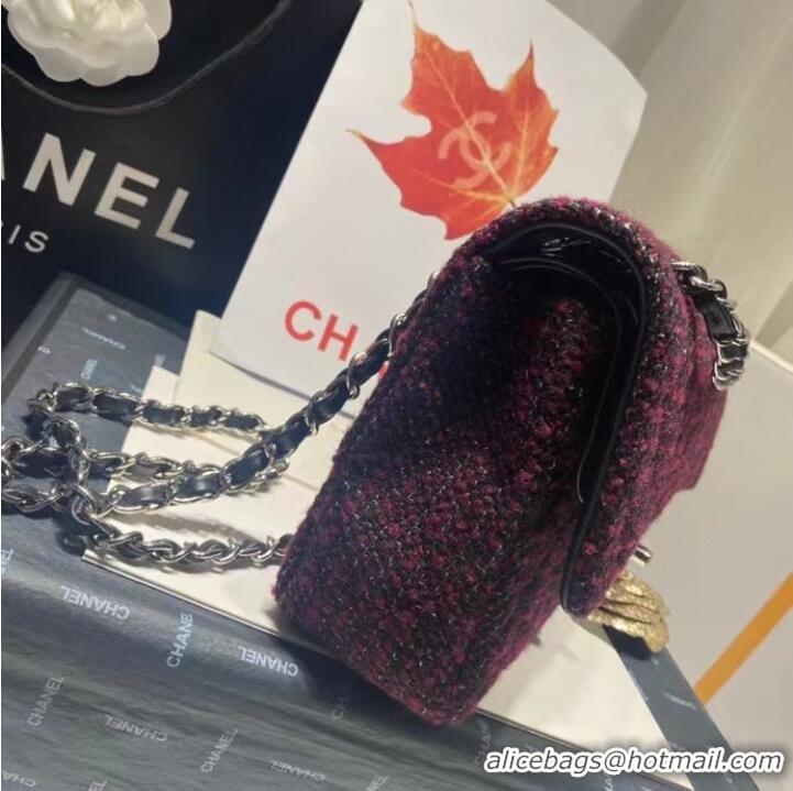 Famous Brand Chanel CLASSIC HANDBAG A01112 Dark Pink